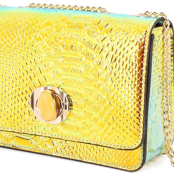 Women Holographic Evening Bag PU Leather Small Capacity Multiway Accessory - Picture 3 of 7